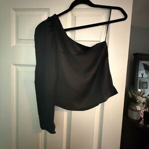 Elegant Black One-Shoulder Top